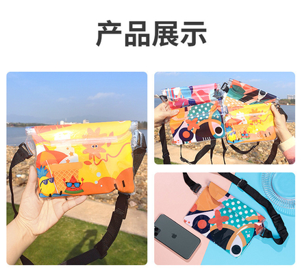3 camadas SEALED GRANDE TELÉFONOS MOBILES impermeável BAÇO OBLÍCUO STRADLE NATURAL impermeável FANNY PACK PVC rafting mar ao ar livre
