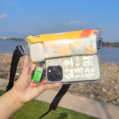 3 camadas SEALED GRANDE TELÉFONOS MOBILES impermeável BAÇO OBLÍCUO STRADLE NATURAL impermeável FANNY PACK PVC rafting mar ao ar livre