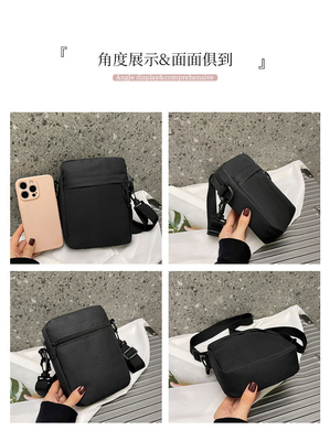 OXFORD SIMPLE RÓPELA Casual BOLSA CROSSBODY MEN'S SIMPLE SOLID COLOR TELÉFONO MÓVIL BOLSA COM UM ÚNICO ESPALHO