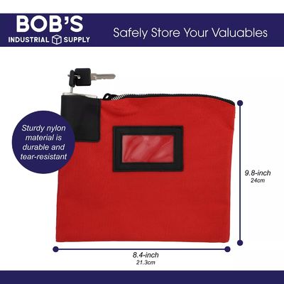 Bolsas de banco com fechadura e chaves resistentes à água Espaço grande para moedas de dinheiro Joias e cartões importantes Facil de transportar