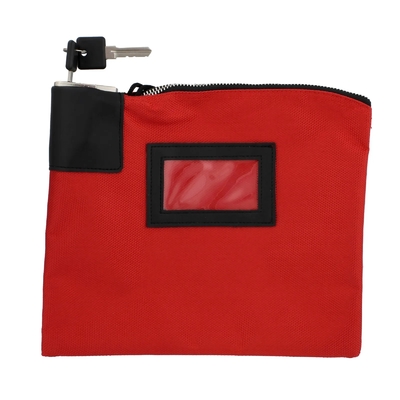 Saco de dinheiro à prova d'água com fechadura e duas chaves, saco de arquivo de nylon, saco de depósito bancário com fecho,