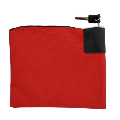 Saco de dinheiro à prova d'água com fechadura e duas chaves, saco de arquivo de nylon, saco de depósito bancário com fecho,