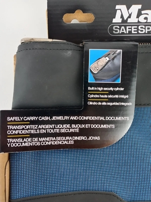 Saco de dinheiro à prova d'água com fechadura e duas chaves, saco de arquivo de nylon, saco de depósito bancário com fecho,