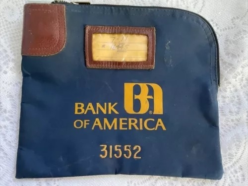 VINTAGE BANCO DA AMÉRICA DINHEIRO BOLSA LOCADA BOLSA ID BOLSA BILL BOLSA MOEDA BOLSA BANCO LOCADA BOLSA