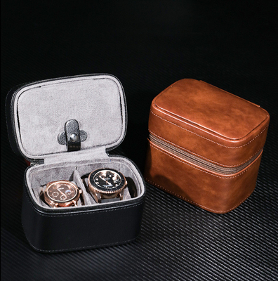 TWO WATCH COLLECTION JEWELRY BOX Transfronteiriça CARTÃO DE armazenamento de couro de vaca