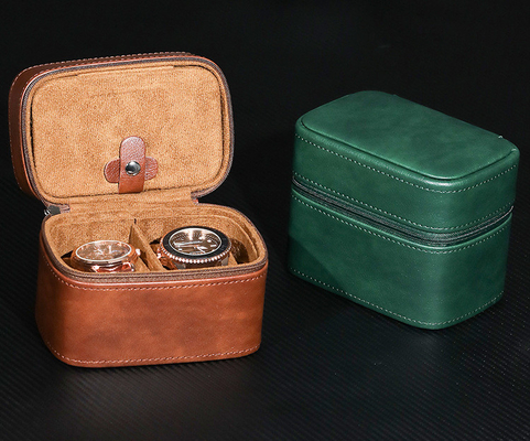 TWO WATCH COLLECTION JEWELRY BOX Transfronteiriça CARTÃO DE armazenamento de couro de vaca