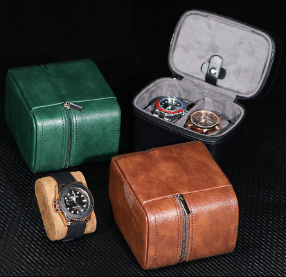 TWO WATCH COLLECTION JEWELRY BOX Transfronteiriça CARTÃO DE armazenamento de couro de vaca