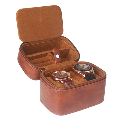 TWO WATCH COLLECTION JEWELRY BOX Transfronteiriça CARTÃO DE armazenamento de couro de vaca