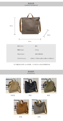 CANVAS TOTE BAG STREET FASHION GROSA Capacidade BALSA DE OLHO Classe masculina e feminina BALSA CROSSBODY BALSA DE VESTIMENTO BALSA DE VESTIMENTO