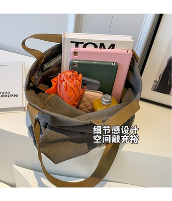 CANVAS TOTE BAG STREET FASHION GROSA Capacidade BALSA DE OLHO Classe masculina e feminina BALSA CROSSBODY BALSA DE VESTIMENTO BALSA DE VESTIMENTO
