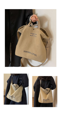 CANVAS TOTE BAG STREET FASHION GROSA Capacidade BALSA DE OLHO Classe masculina e feminina BALSA CROSSBODY BALSA DE VESTIMENTO BALSA DE VESTIMENTO
