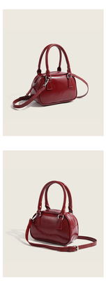 Nova moda saco de mão coreano retro PU saco de corpo pequeno saco de boliche