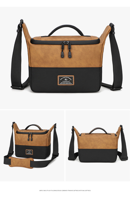 Transfronteiriço NOVO PU SINGLE SHOULDER CAMERA CROSSBODY BAGA SLR CAMERA BAGA FOTÓGRAFIA CAMERA DIGITAL BAGA LENSA BAGA DE armazenamento