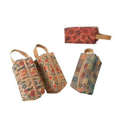 Impressão de madeira VINTAGE TRUE CORK MONEY PURSE BORSE BORK PRINT MONEY BAG KEY SMALL SQUARE BAG NOSTALGIA BAG