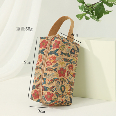 Impressão de madeira VINTAGE TRUE CORK MONEY PURSE BORSE BORK PRINT MONEY BAG KEY SMALL SQUARE BAG NOSTALGIA BAG
