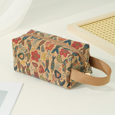 Impressão de madeira VINTAGE TRUE CORK MONEY PURSE BORSE BORK PRINT MONEY BAG KEY SMALL SQUARE BAG NOSTALGIA BAG