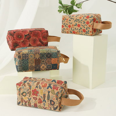 Impressão de madeira VINTAGE TRUE CORK MONEY PURSE BORSE BORK PRINT MONEY BAG KEY SMALL SQUARE BAG NOSTALGIA BAG