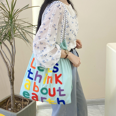 Saco de mão de grande capacidade estilo coreano em todo-em-um saco de ombro feminino saco de compras portátil