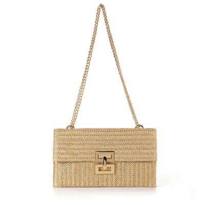 Novas Festas Vento MULTI-LAYER CHAIN CLAMSHELL LOCK STRAW BAG BAG CROSS-BORDER BAG DE MUJER
