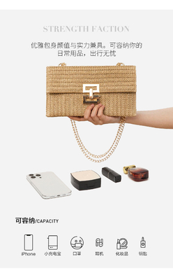 Novas Festas Vento MULTI-LAYER CHAIN CLAMSHELL LOCK STRAW BAG BAG CROSS-BORDER BAG DE MUJER