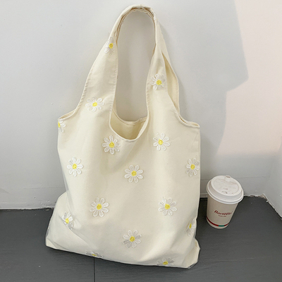 Embroidery Black Butterfly Canvas Bag Lace Fairy Leisure Travel Female Bag Art Grande capacidade Centenário