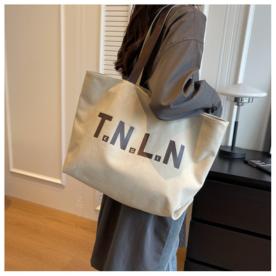 LARGA Capacidade CANVAS bolsa de mão estudante moda viajante maquiagem bolsa de mamãe bolsa