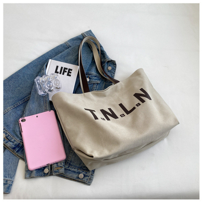 LARGA Capacidade CANVAS bolsa de mão estudante moda viajante maquiagem bolsa de mamãe bolsa