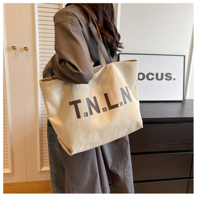 LARGA Capacidade CANVAS bolsa de mão estudante moda viajante maquiagem bolsa de mamãe bolsa