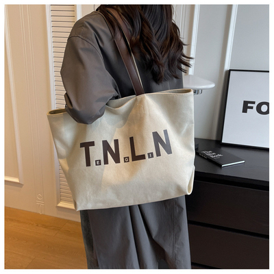 LARGA Capacidade CANVAS bolsa de mão estudante moda viajante maquiagem bolsa de mamãe bolsa