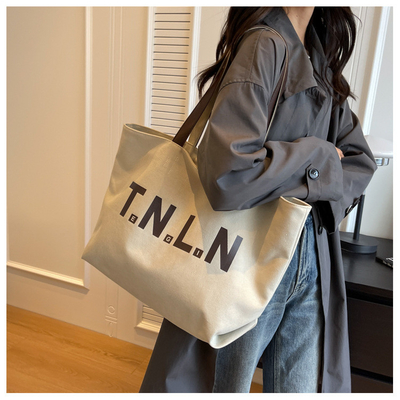 LARGA Capacidade CANVAS bolsa de mão estudante moda viajante maquiagem bolsa de mamãe bolsa