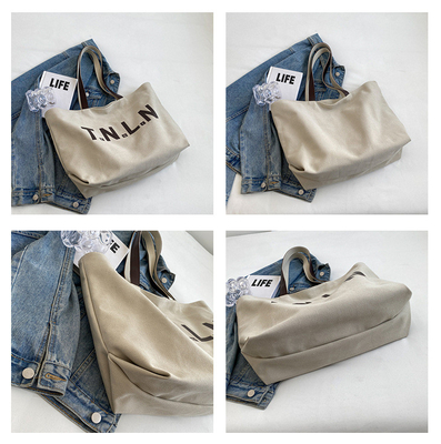 LARGA Capacidade CANVAS bolsa de mão estudante moda viajante maquiagem bolsa de mamãe bolsa