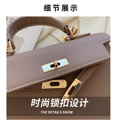 NOVA MODA TECSTURA DE INVERNO Saco feminino simples de ombro Saco de moda de corpo cruzado Saco Kelly