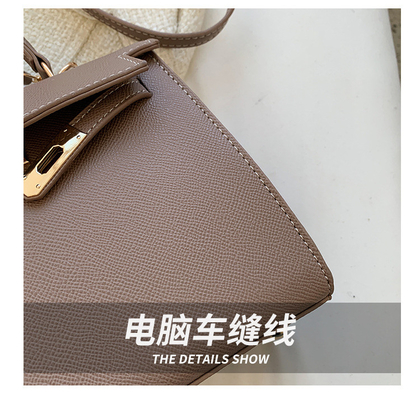 NOVA MODA TECSTURA DE INVERNO Saco feminino simples de ombro Saco de moda de corpo cruzado Saco Kelly