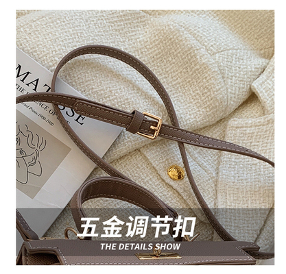 NOVA MODA TECSTURA DE INVERNO Saco feminino simples de ombro Saco de moda de corpo cruzado Saco Kelly