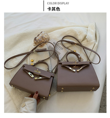 NOVA MODA TECSTURA DE INVERNO Saco feminino simples de ombro Saco de moda de corpo cruzado Saco Kelly