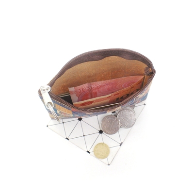 Impressão de madeira VINTAGE TRUE CORK MONEY PURSE BORSE BORK PRINT MONEY BAG KEY SMALL SQUARE BAG Casual NOSTALGIA Clutch BAG