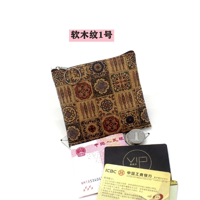 Impressão de madeira VINTAGE TRUE CORK MONEY PURSE BORSE BORK PRINT MONEY BAG KEY SMALL SQUARE BAG Casual NOSTALGIA Clutch BAG