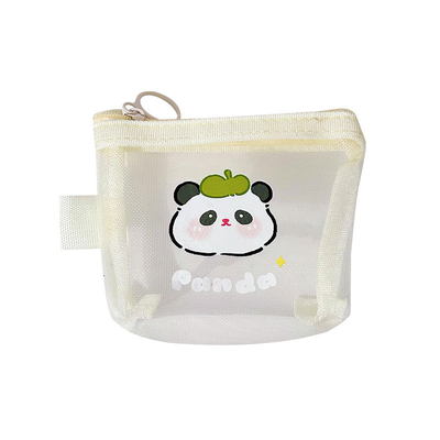 Cartoon NET MONEY PURSE CUTE CHANGE BAGÃO DE ARMAÇÃO TRANSPARENTE CARTA PORTÁVEL BOLSO VERMELHO Envelope MINI BAGÃO DE ARMAÇÃO