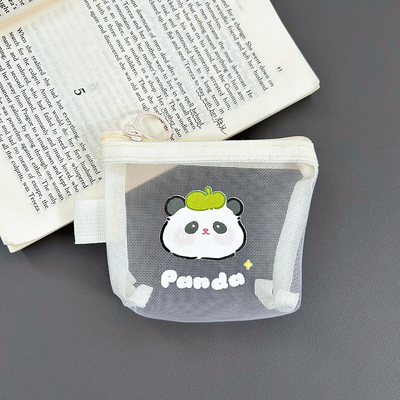 Cartoon NET MONEY PURSE CUTE CHANGE BAGÃO DE ARMAÇÃO TRANSPARENTE CARTA PORTÁVEL BOLSO VERMELHO Envelope MINI BAGÃO DE ARMAÇÃO