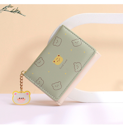 Carteira pequena carteira de meninas carteira curta estilo menina estudante moda desenho animado moeda carteira atacado carteira clip feminino