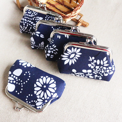 Estilo étnico bolsa de moedas batik MINI BUCKLE bolsa pequena bolsa de moedas feminino