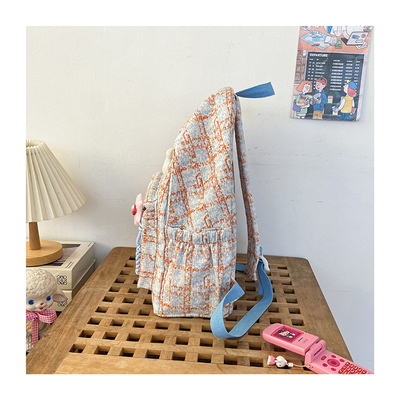 Alto nível de aparência pequeno saco de cheque fresco mochila do ensino médio mochila universitária estudantes femininos mochila outono e inverno