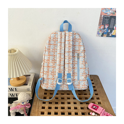 Alto nível de aparência pequeno saco de cheque fresco mochila do ensino médio mochila universitária estudantes femininos mochila outono e inverno