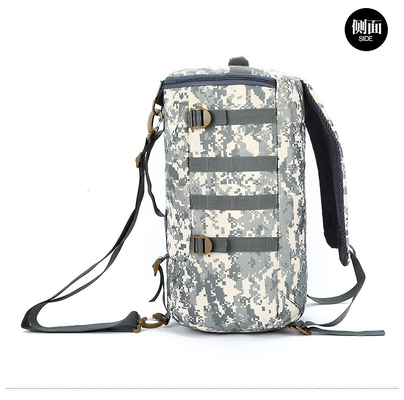 CAMO BUCKET DOUBLE SHOULDER BAG GRAVE Capacidade EXTERNA CAMO Mochila SINGLE SHOULDER CROSSBODY Viagem Mochila de mão