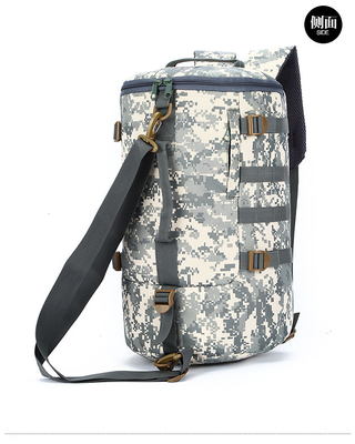 CAMO BUCKET DOUBLE SHOULDER BAG GRAVE Capacidade EXTERNA CAMO Mochila SINGLE SHOULDER CROSSBODY Viagem Mochila de mão