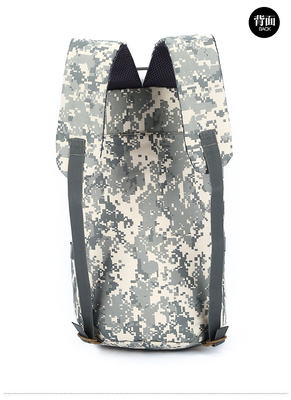 CAMO BUCKET DOUBLE SHOULDER BAG GRAVE Capacidade EXTERNA CAMO Mochila SINGLE SHOULDER CROSSBODY Viagem Mochila de mão
