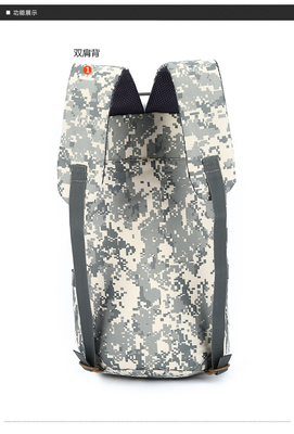 CAMO BUCKET DOUBLE SHOULDER BAG GRAVE Capacidade EXTERNA CAMO Mochila SINGLE SHOULDER CROSSBODY Viagem Mochila de mão