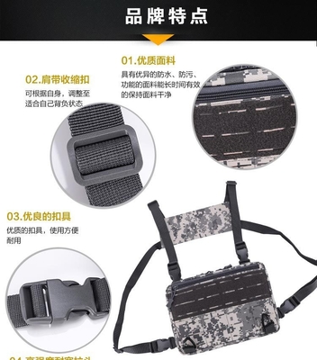 Novo saco tático de peito FUNÇÃO HOMEM VEST VEST SACO DE TRÊS FUNÇÕES CAMUFLAGEM de motocicleta mochila de homem