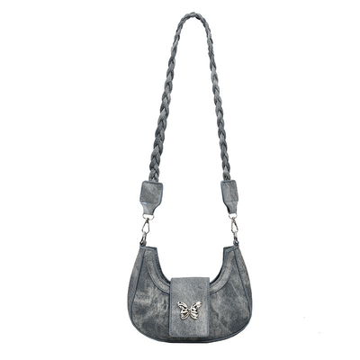 Popular nova bolsa de design de nicho moda feminina estilo estrangeiro bolso borboleta sentido avançado de todos os ombros bolsa de baixo braço