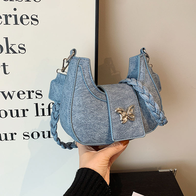Popular nova bolsa de design de nicho moda feminina estilo estrangeiro bolso borboleta sentido avançado de todos os ombros bolsa de baixo braço